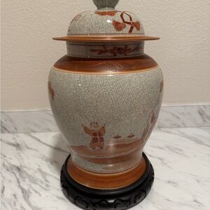 Elegant Ceramic Jar with Lid